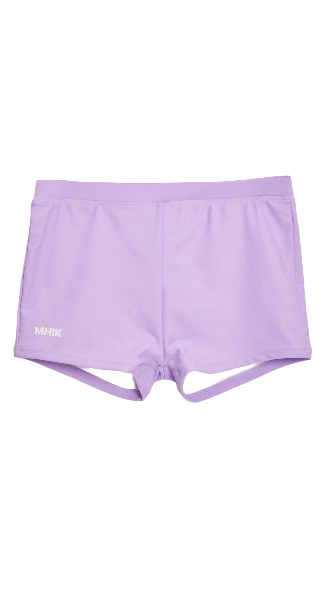 colour: purple – shortie flat lay front